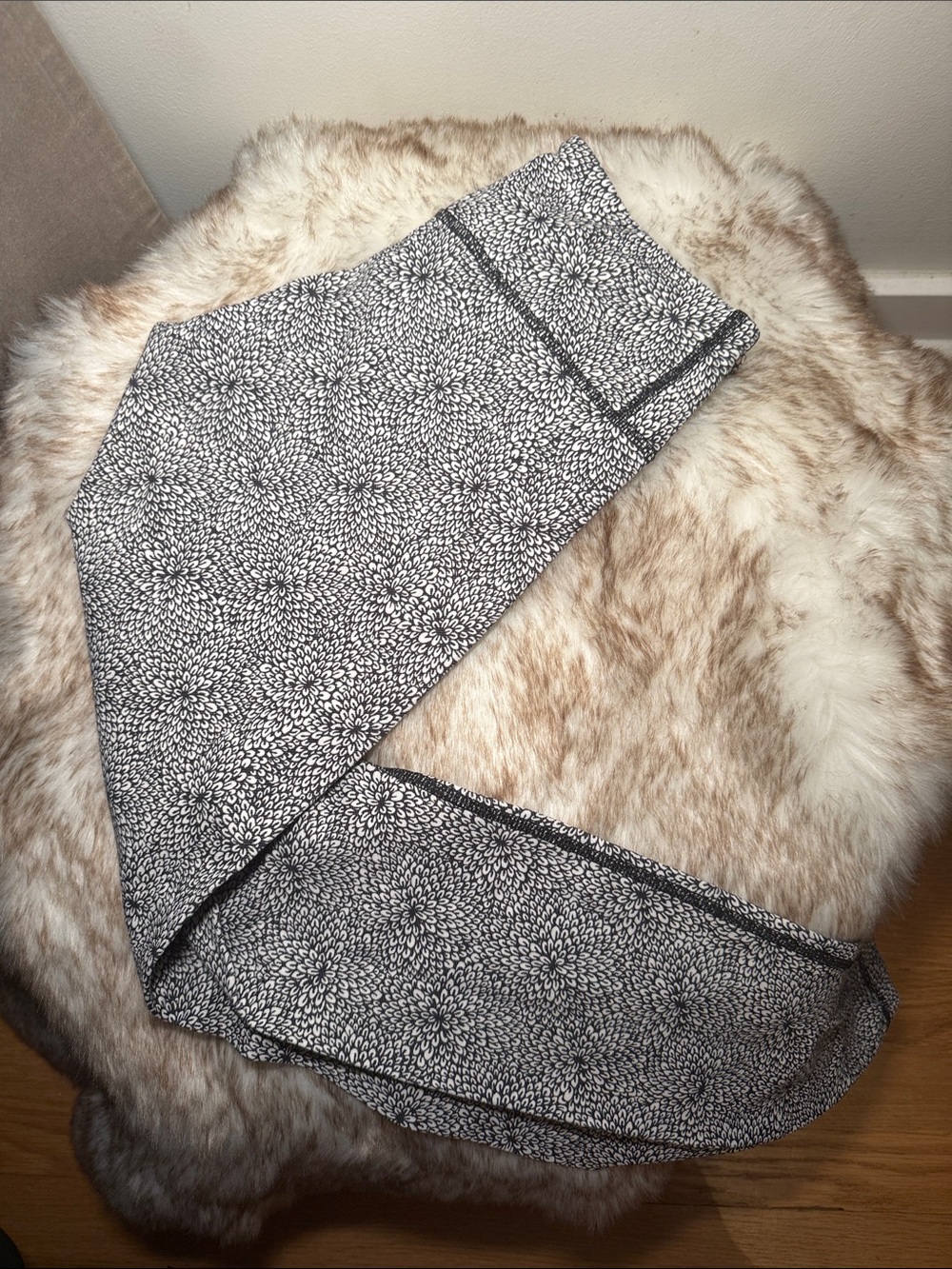 lululemon athletica Black and White Printed Leggings